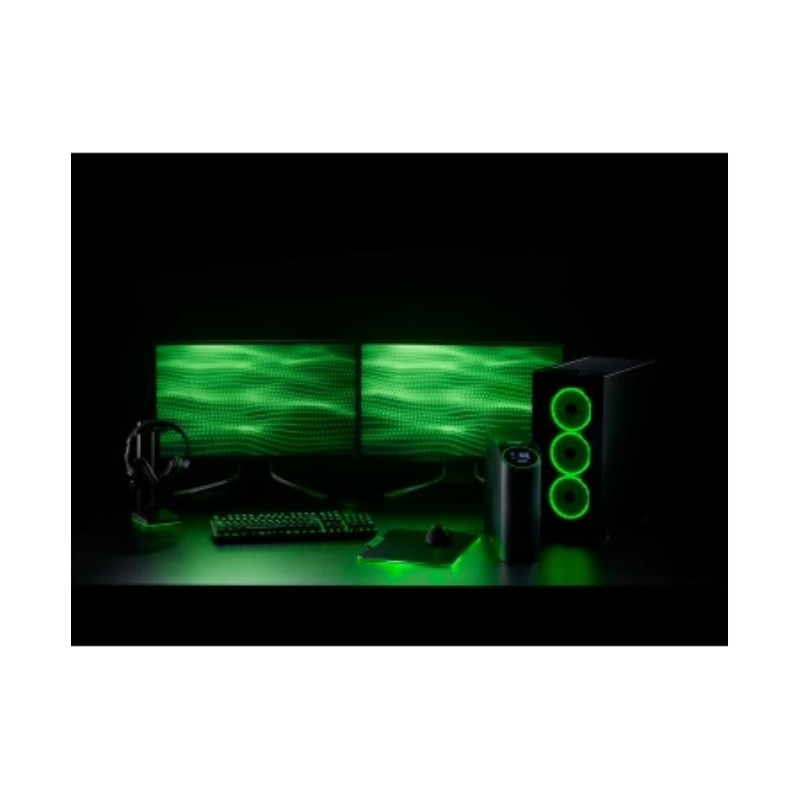 APC USV Back-UPS Pro 2200VA for Gaming 230V Pure Sinewave LCD Black, RGB-Beleuchtung, Schutzkontakt/kaltegeräte Dosen, - 232036 