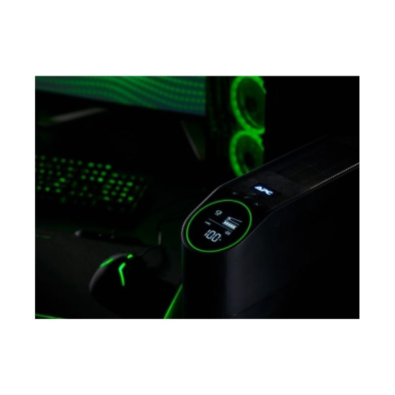 APC USV Back-UPS Pro 2200VA for Gaming 230V Pure Sinewave LCD Black, RGB lighting, protective contact/cold device sockets, - 232