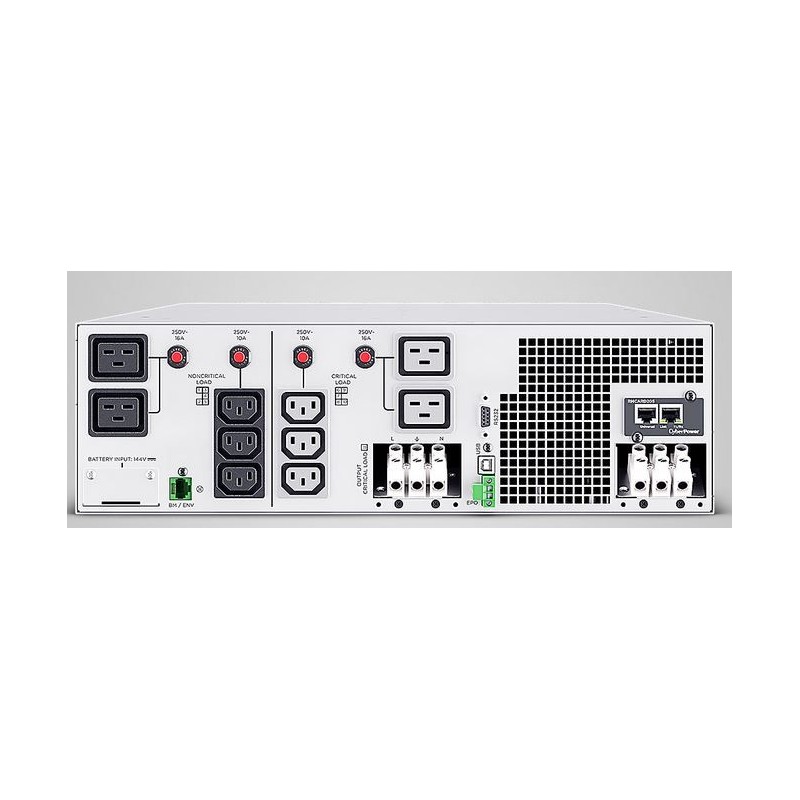 CyberPower UPS, OL Tower/19" series, 6000VA/6000W, 3U, on-line, LCD, USB/RS232, ext. Runtime incl. RMCARD205, 1-phase - 232613 -