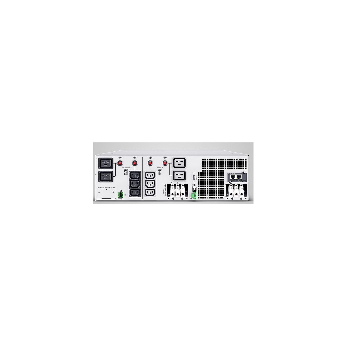 CyberPower USV, OL Tower/19"-Serie, 6000VA/6000W, 3HE, On-Line, LCD, USB/RS232, ext. Runtime inkl. RMCARD205, 1-phasig - 232613 