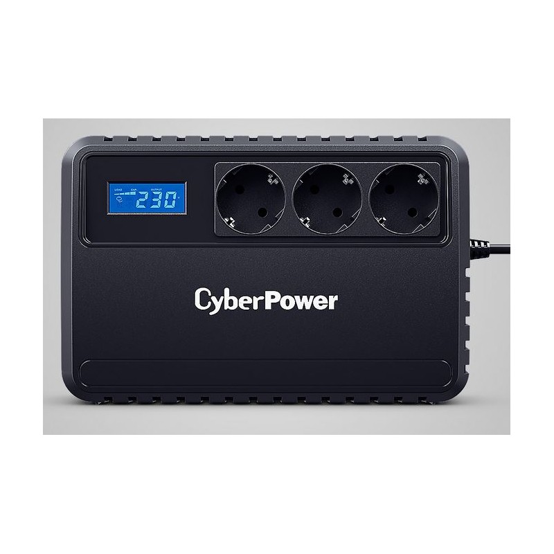CyberPower UPS, BU series, 650VA/360W, line-interactive, USB, LCD, - 232650 - 1