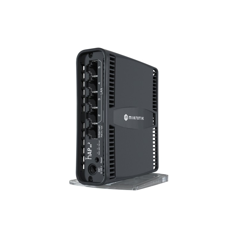 MikroTik home AX Access Point C52iG-5HaxD2HaxD-TC, hAP ax², 2.4/5 GHz AX, 5x Gigabit, Tower Case - 211712 - 1