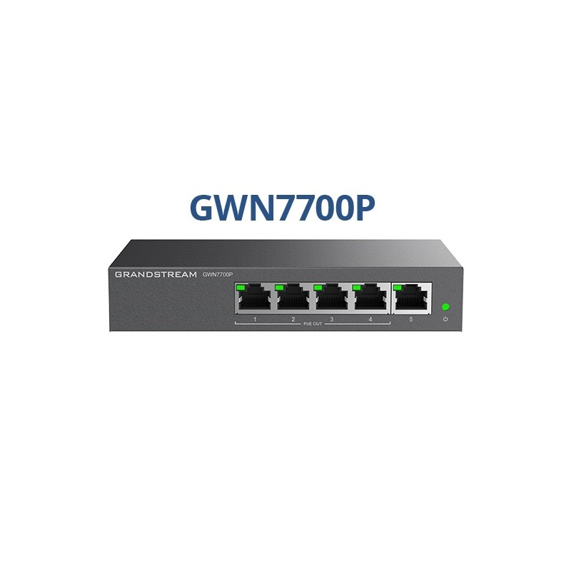 Grandstream GWN7700P, 5 Port Switch, 4 Port PoE+ - 217743 - 1