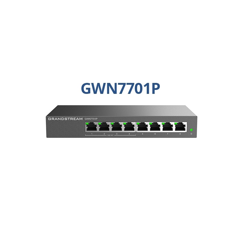 Grandstream GWN7701P, 8 Port Switch, 4 Port PoE+ - 217745 - 1