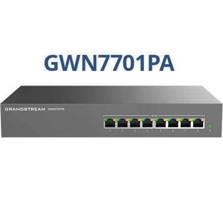 Grandstream GWN7701PA, 8 Port Switch, 8 Port PoE+ - 217748 - 1