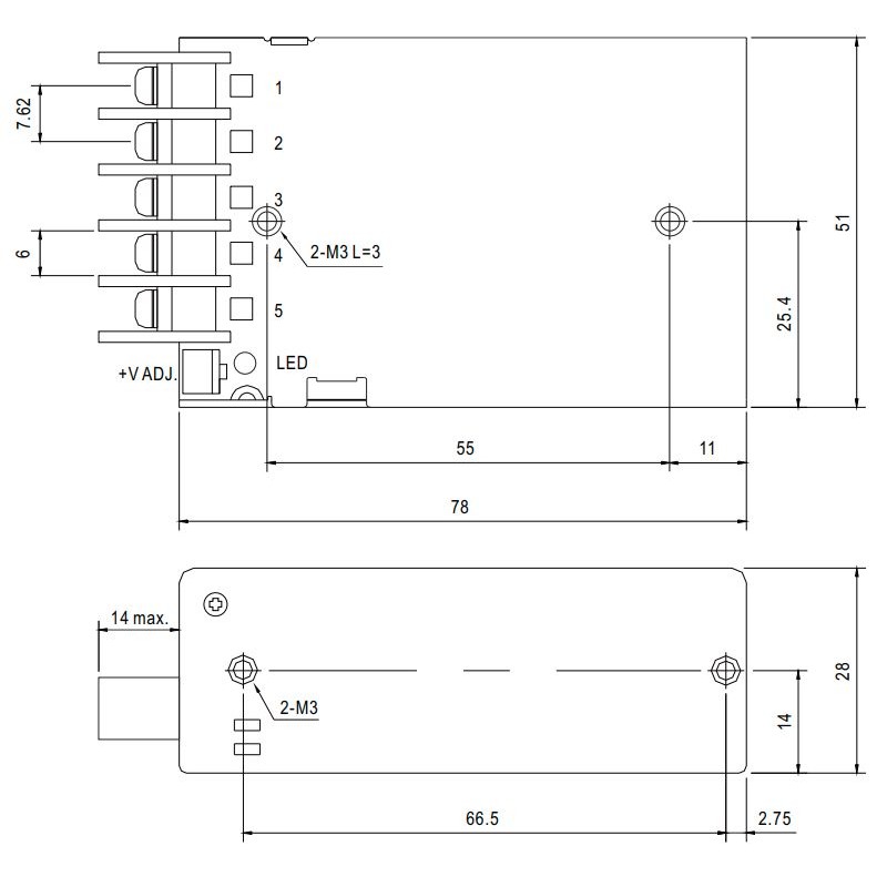 Synergy 21 power supply - 5V 25W Mean Well - 232533 - 2