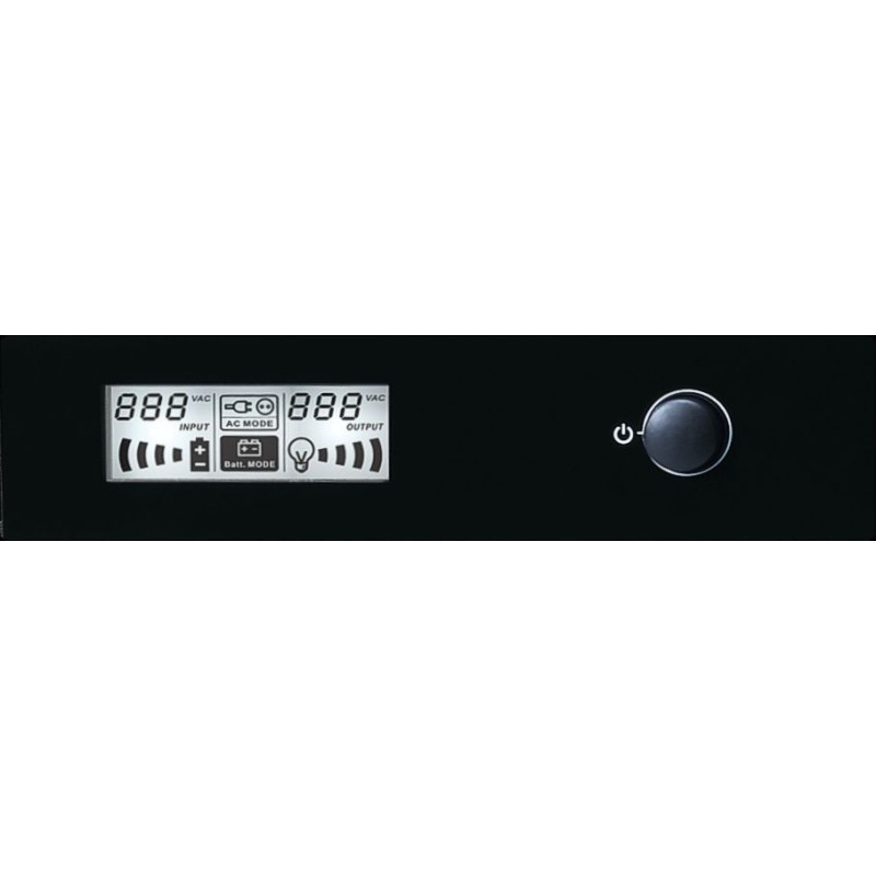 Effekta USV Serie Compact RM19"-USV, Line-Interactive, Sinus, LCD-Display, RS232+USB, schwarzCompact RM 750 750VA 450WATT 2,5min