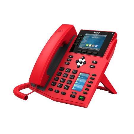 Fanvil X5U-R, Red Phones for Hospitality, Fire Station etc. solution High-end business phone with Gigabit / SIP / POE / Gigabit