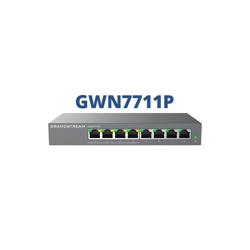 Grandstream GWN7711P, 8-Port, Layer 2 Lite Managed Network Switches - 231110 - 1