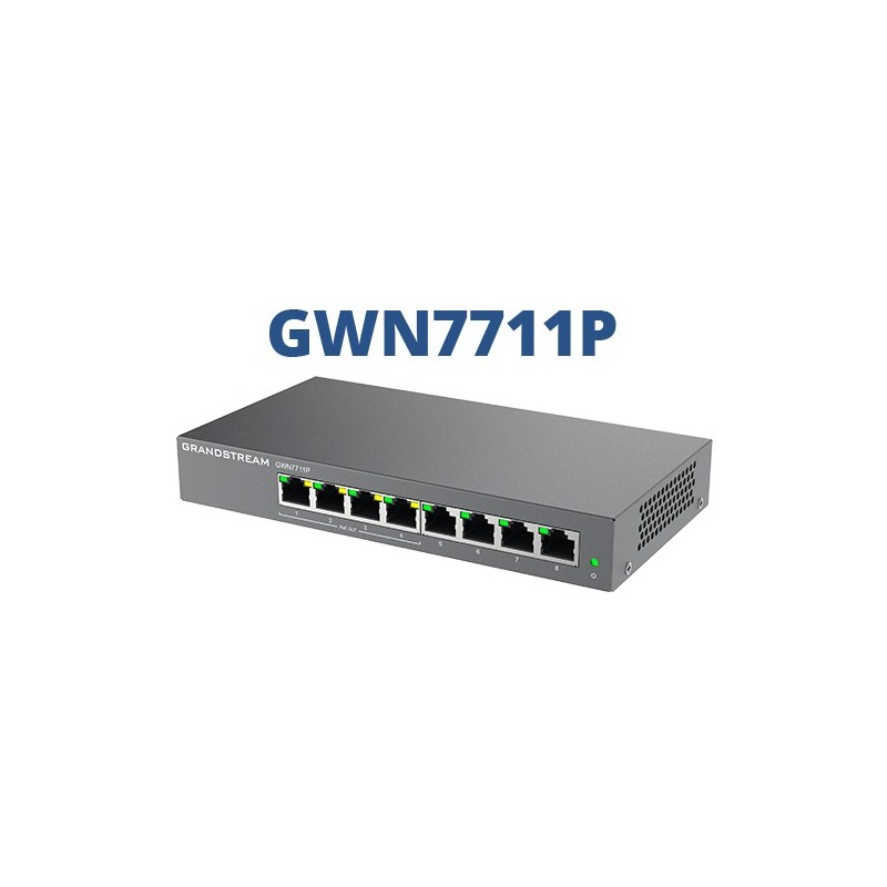 Grandstream GWN7711P, 8-Port, Layer 2 Lite Managed Network Switches - 231110 - 2