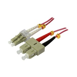 LWL-2-Faser-Patchk. 0.5mtr.LC-SC, 50/125um, OM4, AD2mm, Synergy 21 - 148175 - 1