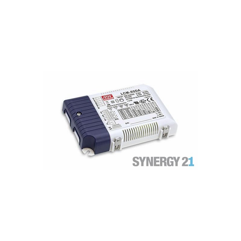 Synergy 21 power supply - CC Driver 500~1400mA ~60W Mean Well DALI2 dimm - 239925 - 1