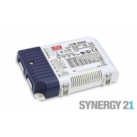 Synergy 21 power supply - CC Driver 500~1400mA ~60W Mean Well DALI2 dimm - 239925 - 1