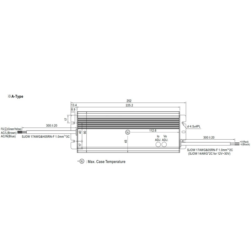 Mean Well power supply - 54V 320W Io+Vo adj IP65 - 244375 - 2