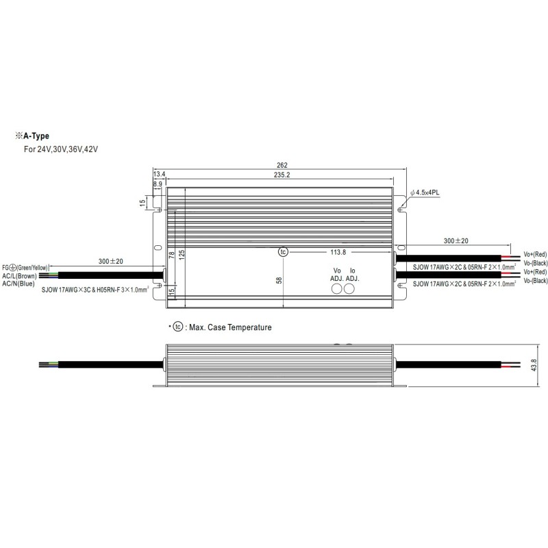 Mean Well Netzteil - 54V 480W Io+Vo adj IP65 - 244377 - 2