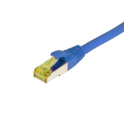 Patchkabel RJ45, CAT6A 500Mhz,30m, blau, S-STP(S/FTP), TPE/LSZH(Ultraflex), AWG26, mit CAT7 Rohkabel, Synergy 21 - 205861 - 1
