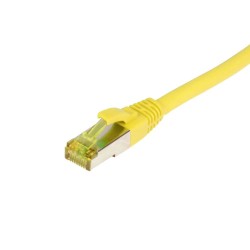 Patchkabel RJ45, CAT6A 500Mhz, 0.25m, gelb, S-STP(S/FTP), TPE/LSZH(Ultraflex), AWG26, mit CAT7 Rohkabel, Synergy 21 - 205863 - 1