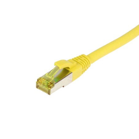 Patchkabel RJ45, CAT6A 500Mhz, 7.5m, gelb, S-STP(S/FTP), TPE/LSZH(Ultraflex), AWG26, mit CAT7 Rohkabel, Synergy 21 - 205870 - 1