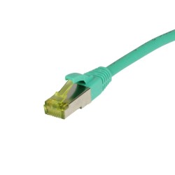 Patchkabel RJ45, CAT6A 500Mhz, 2m, grün, S-STP(S/FTP), TPE/LSZH(Ultraflex), AWG26, mit CAT7 Rohkabel, Synergy 21 - 205881 - 1