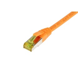 Patchkabel RJ45, CAT6A 500Mhz, 0.25m, orange, S-STP(S/FTP), TPE/LSZH(Ultraflex), AWG26, mit CAT7 Rohkabel, Synergy 21 - 205892 -