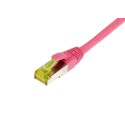 Patchkabel RJ45, CAT6A 500Mhz, 0.15m, magenta, S-STP(S/FTP), TPE/LSZH(Ultraflex), AWG26, mit CAT7 Rohkabel, Synergy 21 - 205905 