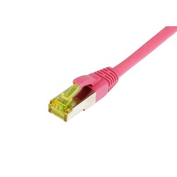 Patchkabel RJ45, CAT6A 500Mhz, 2m, magenta, S-STP(S/FTP), TPE/LSZH(Ultraflex), AWG26, mit CAT7 Rohkabel, Synergy 21 - 205910 - 1