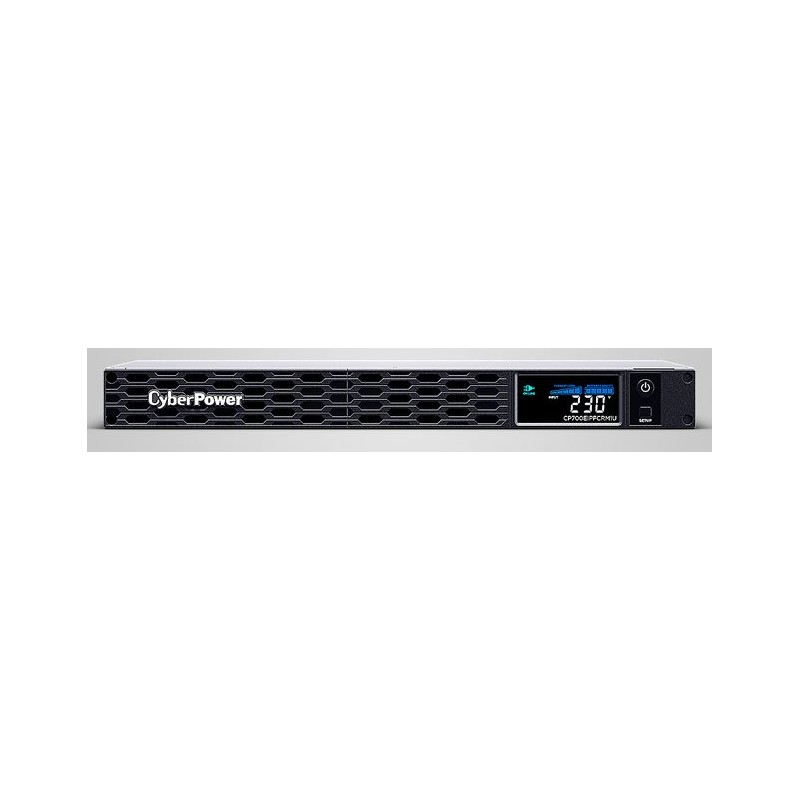CyberPower UPS, PFC series, 19" 1U, 700VA/420W, line-interactive, pure sine, USB/RS232, - 245580 - 1