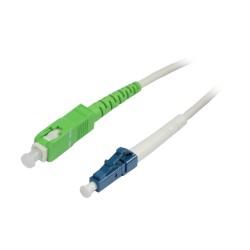 LWL-1-Faser-Patchk. 0.5mtr.LC-SC(APC), 9/125u, Schrägschliff, G657.A2, Synergy21, - 167952 - 1