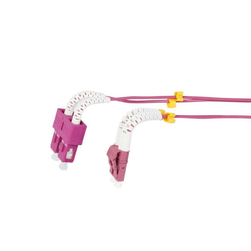 LWL-2-fiber patch cable 10mtr.LC-SC, 50/125um, OM4, AD2mm, flexible anti-kink sleeve, Synergy 21 - 207218 - 2