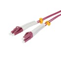 LWL-2-fiber patch cable 0.5mtr.LC-LC, 50/125um, OM4, AD2mm, flexible anti-kink sleeve, Synergy 21 - 207219 - 1