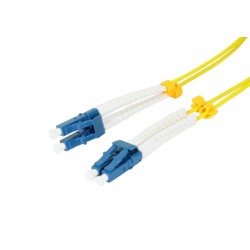 LWL-2-Faser-Patchk. 0.5mtr.LC-LC, 9/125um, OS2, AD2mm, flexible Knickschutztülle, G657.A2, Synergy 21 - 207242 - 1
