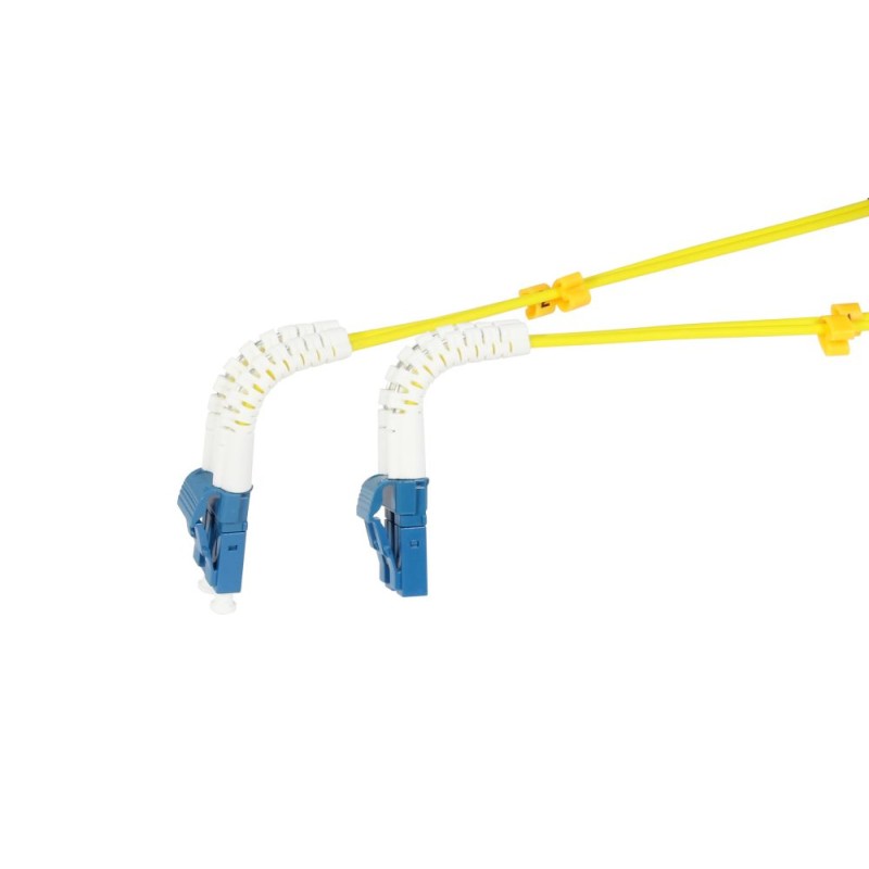 LWL-2-Faser-Patchk. 0.5mtr.LC-LC, 9/125um, OS2, AD2mm, flexible Knickschutztülle, G657.A2, Synergy 21 - 207242 - 2