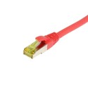 Patchkabel RJ45, CAT6A 500Mhz, 5m, rot, S-STP(S/FTP), TPE/LSZH(Ultraflex), AWG26, mit CAT7 Rohkabel, Synergy 21 - 205926 - 1