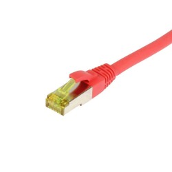 Patchkabel RJ45, CAT6A 500Mhz,25m, rot, S-STP(S/FTP), TPE/LSZH(Ultraflex), AWG26, mit CAT7 Rohkabel, Synergy 21 - 205931 - 1