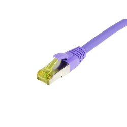 Patchkabel RJ45, CAT6A 500Mhz, 3m, lila, S-STP(S/FTP), TPE/LSZH(Ultraflex), AWG26, mit CAT7 Rohkabel, Synergy 21 - 206644 - 1