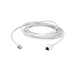 Patchkabel RJ45, CAT6A 500Mhz, 1,0m, weiss, S-STP(S/FTP), AWG26, Verlängerung Stecker/Buchse - 208367 - 1