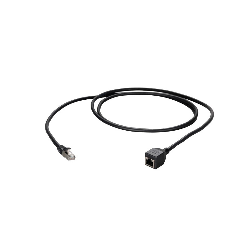 Patchkabel RJ45, CAT6A 500Mhz, 3m, schwarz, S-STP(S/FTP), AWG26, Verlängerung Stecker/Buchse - 208383 - 1