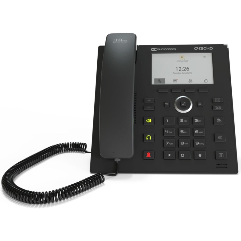 AudioCodes Teams TEAMS-C430HD IP-Phone PoE GbE black - 237606 - 1