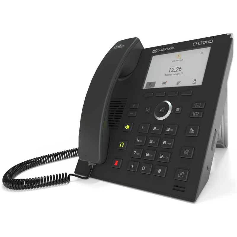 AudioCodes Teams TEAMS-C430HD IP-Phone PoE GbE black - 237606 - 2