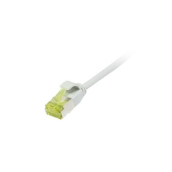 Patchkabel RJ45, CAT6A 500Mhz, 0.5m, grau, U/FTP, slimline rund d 3,8mm, TPE/LSZH(Superflex), AWG32, mit CAT7 Rohkabel, Synergy 