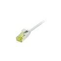 Patchkabel RJ45, CAT6A 500Mhz, 2m, grau, U/FTP, slimline rund d 3,8mm, TPE/LSZH(Superflex), AWG32, mit CAT7 Rohkabel, Synergy 21