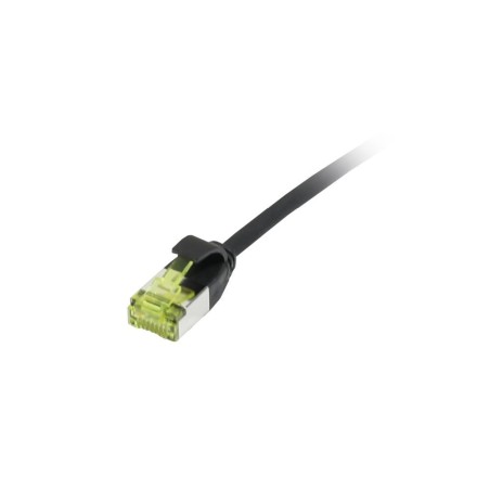 Patchkabel RJ45, CAT6A 500Mhz, 5m, schwarz, U/FTP, slimline rund d 3,8mm, TPE/LSZH(Superflex), AWG32, mit CAT7 Rohkabel, Synergy