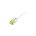 Patchkabel RJ45, CAT6A 500Mhz, 0.5m, weiss, U/FTP, slimline rund d 3,8mm, TPE/LSZH(Superflex), AWG32, mit CAT7 Rohkabel, Synergy