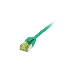 Patchkabel RJ45, CAT6A 500Mhz,10m, grün, U/FTP, slimline rund d 3,8mm, TPE/LSZH(Superflex), AWG32, mit CAT7 Rohkabel, Synergy 21