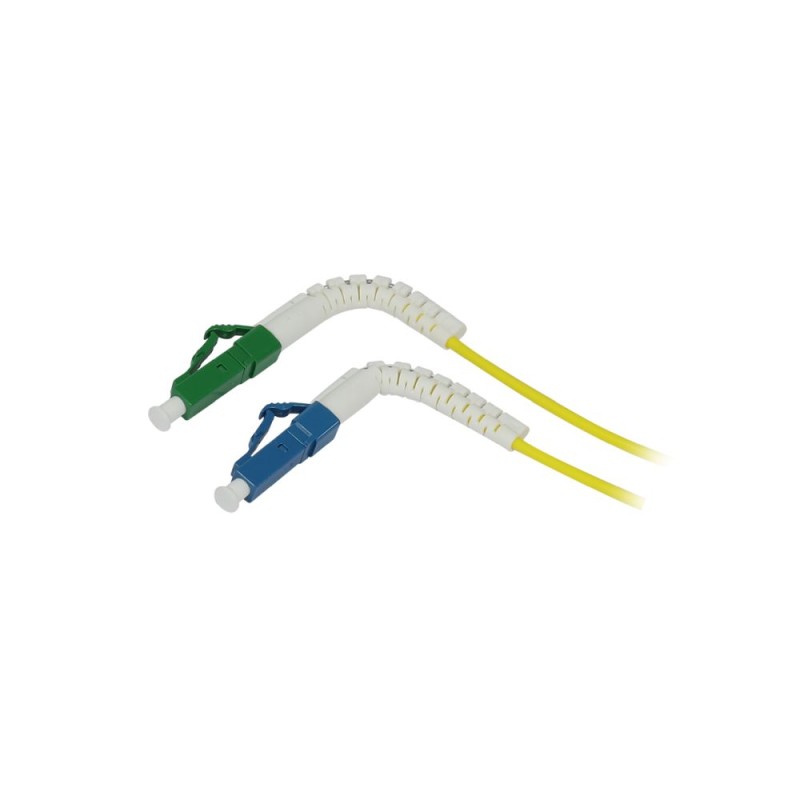 LWL-1-Faser-Patchk. 0.5mtr.LC-LC(APC), 9/125u, OS2, G657A2, AD2mm, flexible Knickschutztülle, - 213297 - 2