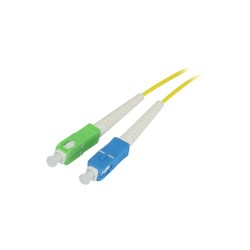LWL-1-Faser-Patchk. 0.5mtr.SC-SC(APC), 9/125u, OS2, G657A2, AD2mm, flexible Knickschutztülle, - 213307 - 1