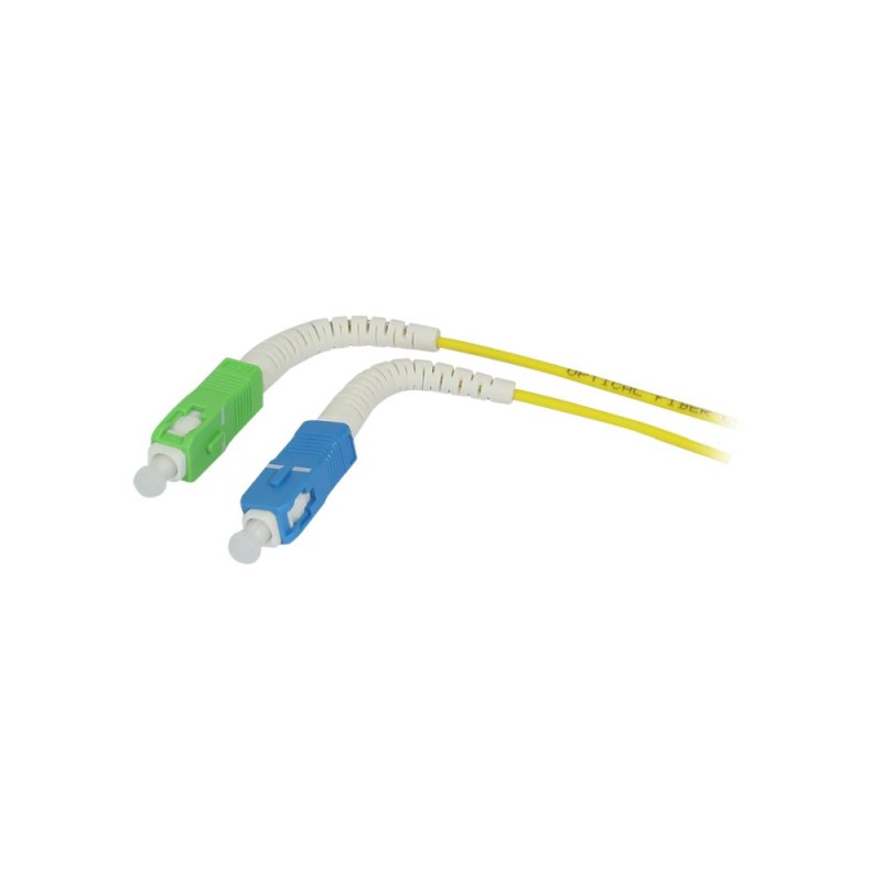LWL-1-Faser-Patchk. 0.5mtr.SC-SC(APC), 9/125u, OS2, G657A2, AD2mm, flexible Knickschutztülle, - 213307 - 2