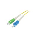 LWL-1-Faser-Patchk. 3mtr.SC-SC(APC), 9/125u, OS2, G657A2, AD2mm, flexible Knickschutztülle, - 213311 - 1