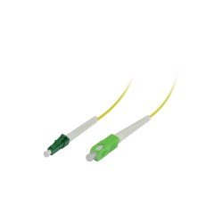 LWL-1-Faser-Patchk. 0.5mtr.LC(APC)-SC(APC), 9/125u, OS2, G657.A2, AD2mm, flexible Knickschutztülle, - 227235 - 1