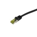Patchkabel RJ45, CAT6A 500Mhz, 0.5m, schwarz, S-STP(S/FTP), TPE/LSZH Indoor/outdoor (UV/Water/oil/-resistant), AWG26, mit CAT7 R